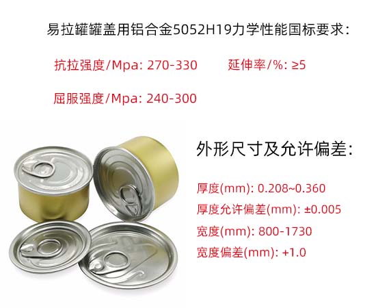 易拉罐罐盖用铝合金5052